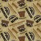 Licensed NCAA Western Michigan University Tone on Tone WMCHG-1178 Cotton Fabric by the Yard
